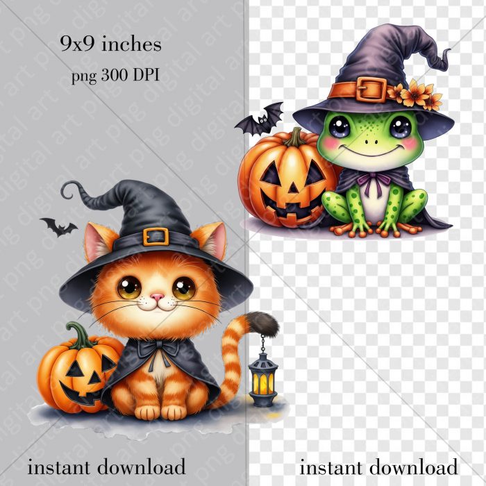 Watercolor Halloween Clipart