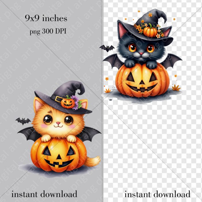 Watercolor Halloween Clipart