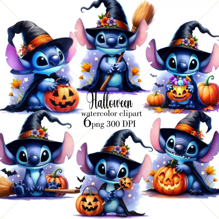 Stitch Halloween png Prints