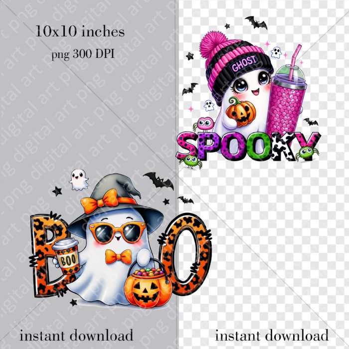 Halloween Ghost png, Spooky BOO