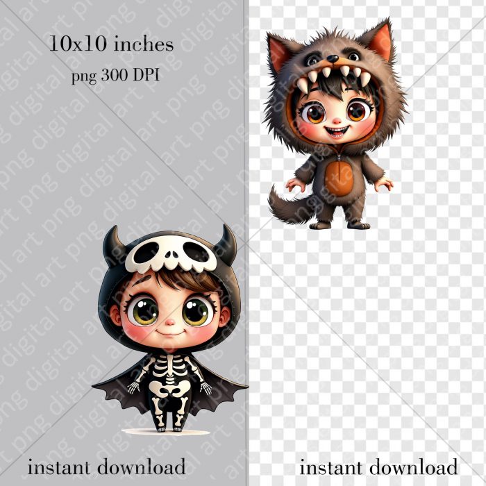 Watercolor Halloween Clipart 2