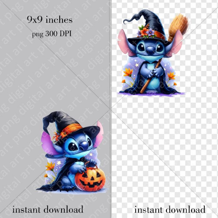 Stitch Halloween png Prints