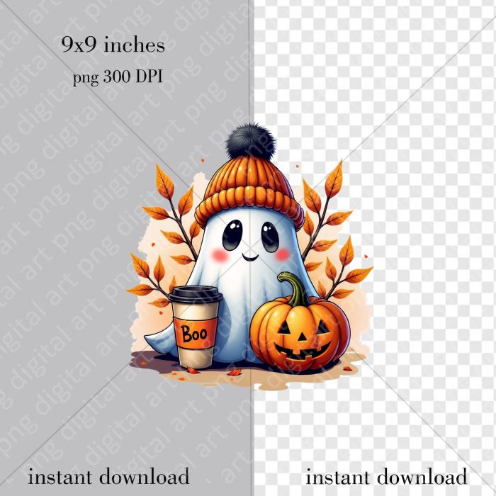 Cute ghost png, Halloween bougie ghost