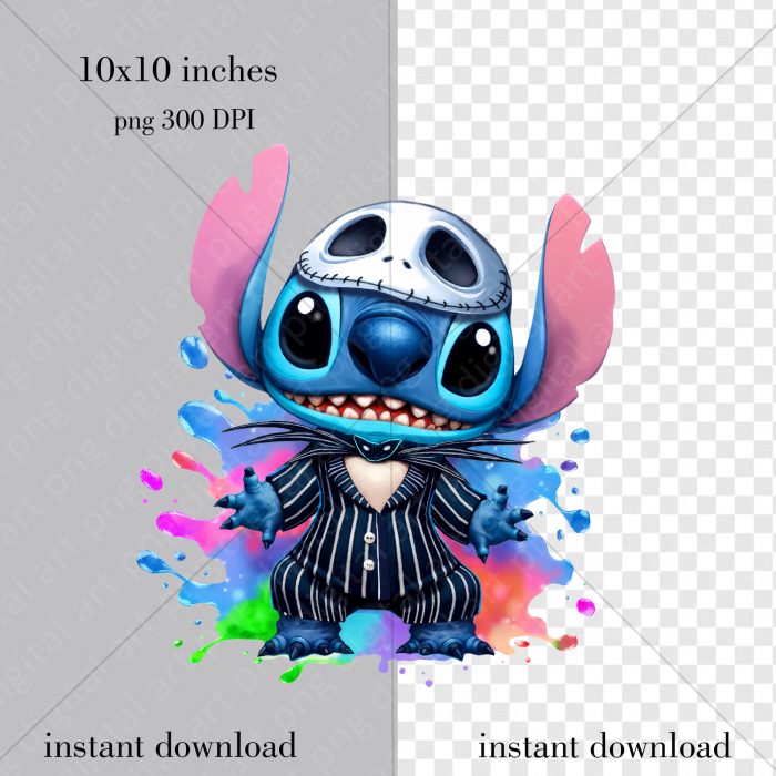 Stitch Jack Skellington png Prints