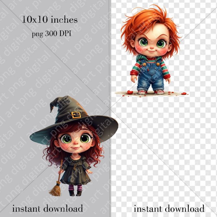 Watercolor Halloween Clipart 2