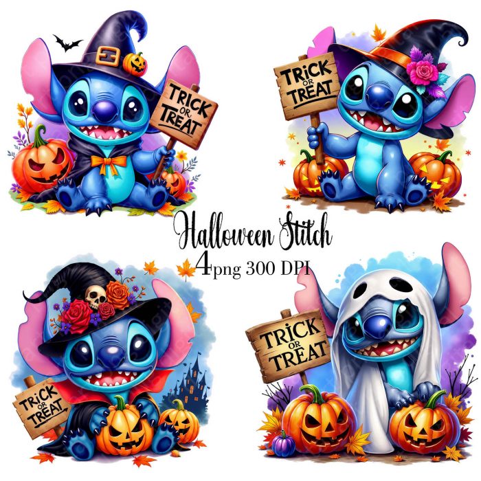 Stitch Halloween png prints