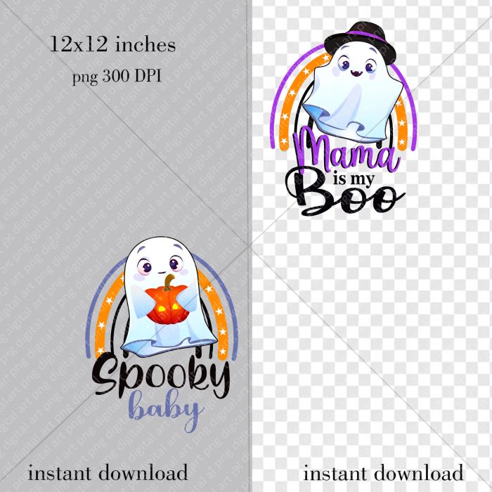 little Ghost Halloween set png