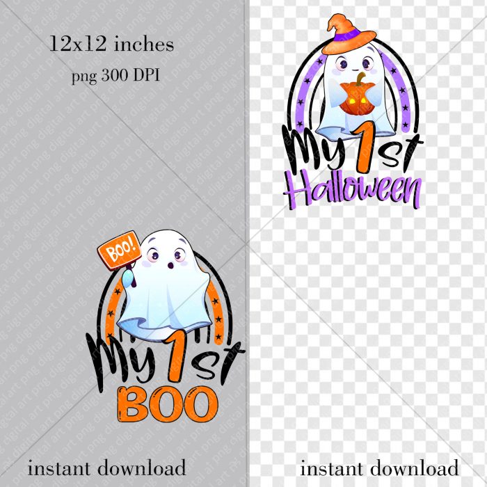 little Ghost Halloween set png