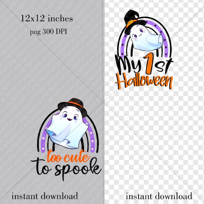 little Ghost Halloween set png