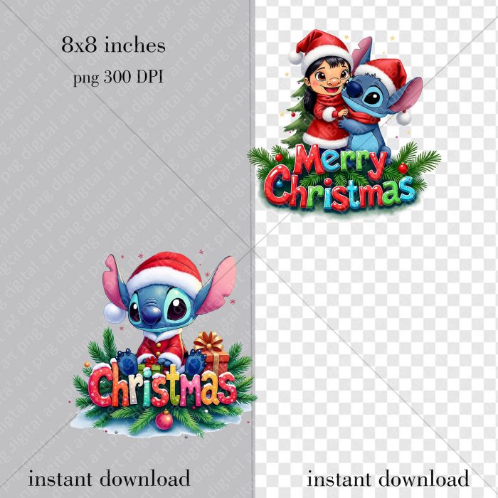 Christmas Stitch, Lilo Stitch Prints