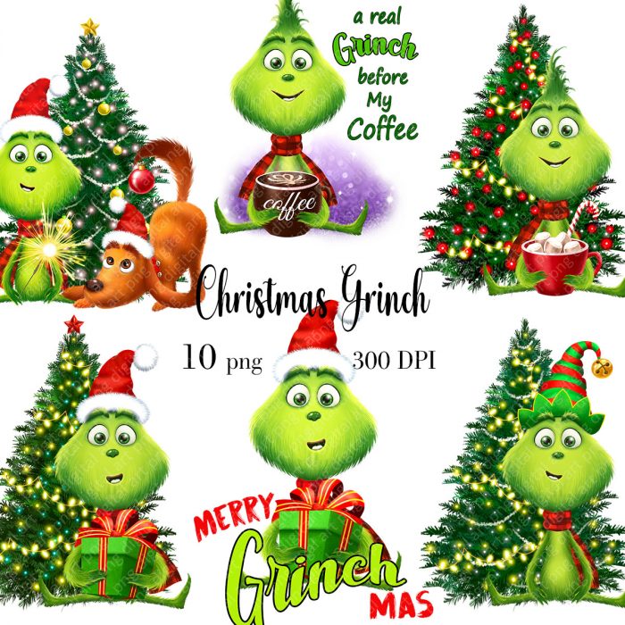Little Grinch png print, Christmas Print, Grinch Sublimation design ...