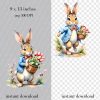 rabbit with flowers