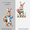 rabbit with flowers
