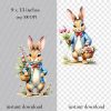 rabbit with flowers