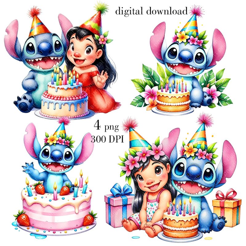 Lilo Stitch birthday PNG