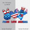 Peace Love America Stitch