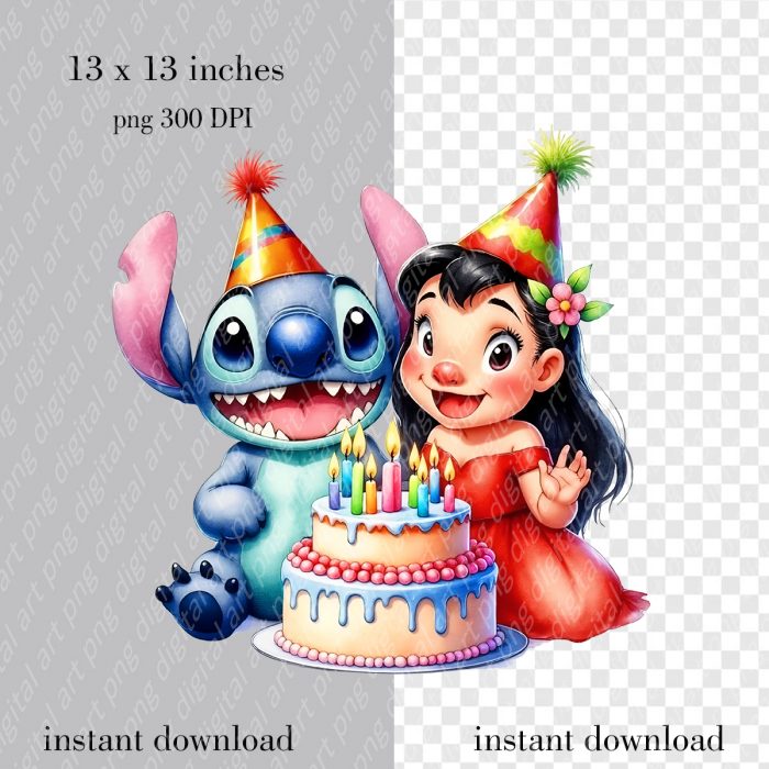 Lilo Stitch birthday PNG