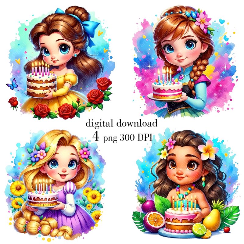 Princesses birthday cake