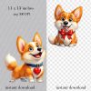 Birthday Corgi Clipart