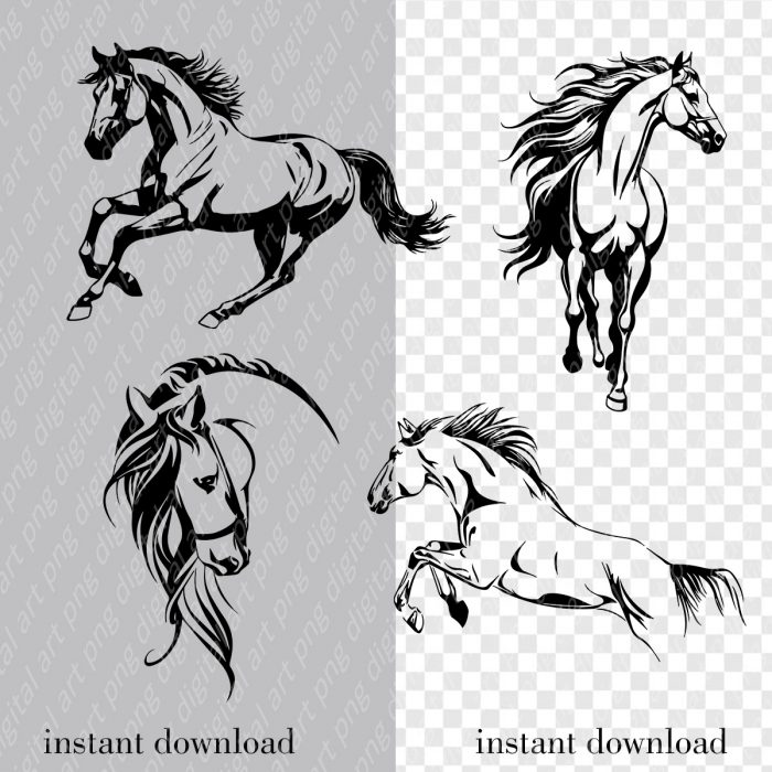 Horse SVG Bundle, Horse Clipart, Horse Head SVG, Silhouette, Horse Vector - Image 2