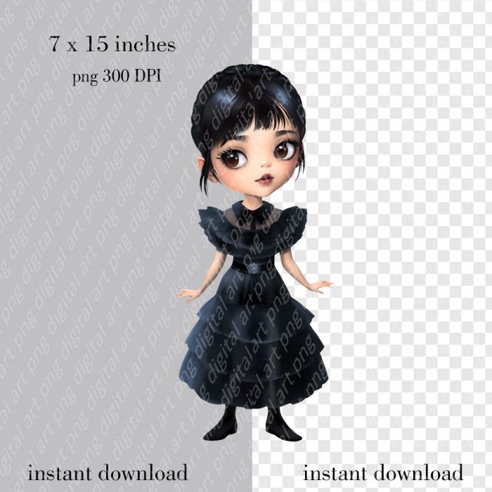 Wednesday Addams Clipart3