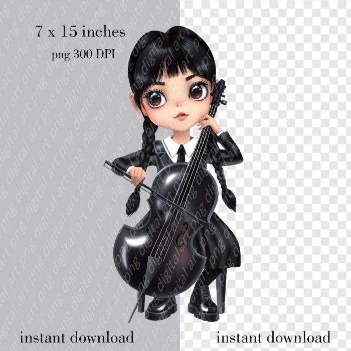 Wednesday Addams Clipart1