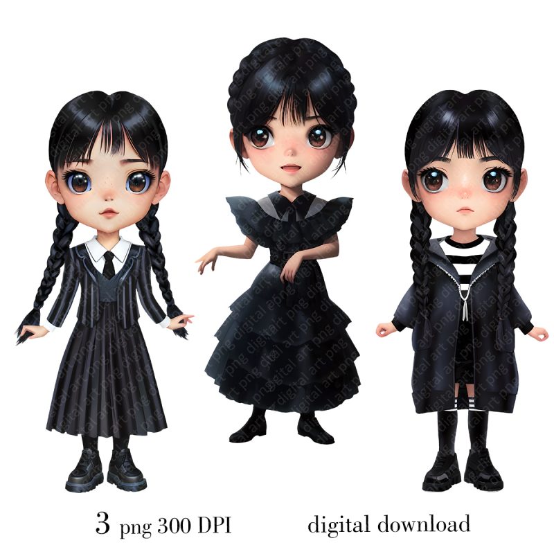 Wednesday Addams Clipart2