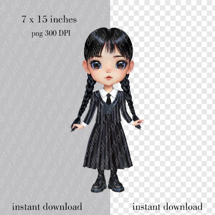 Wednesday Addams Clipart2
