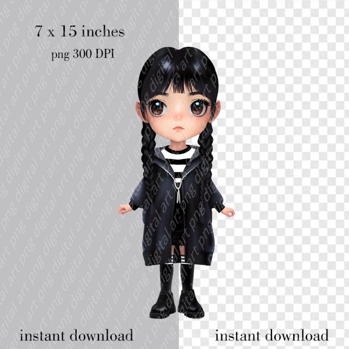 Wednesday Addams Clipart2
