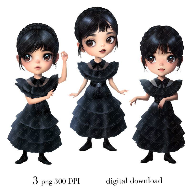 Wednesday Addams Clipart3