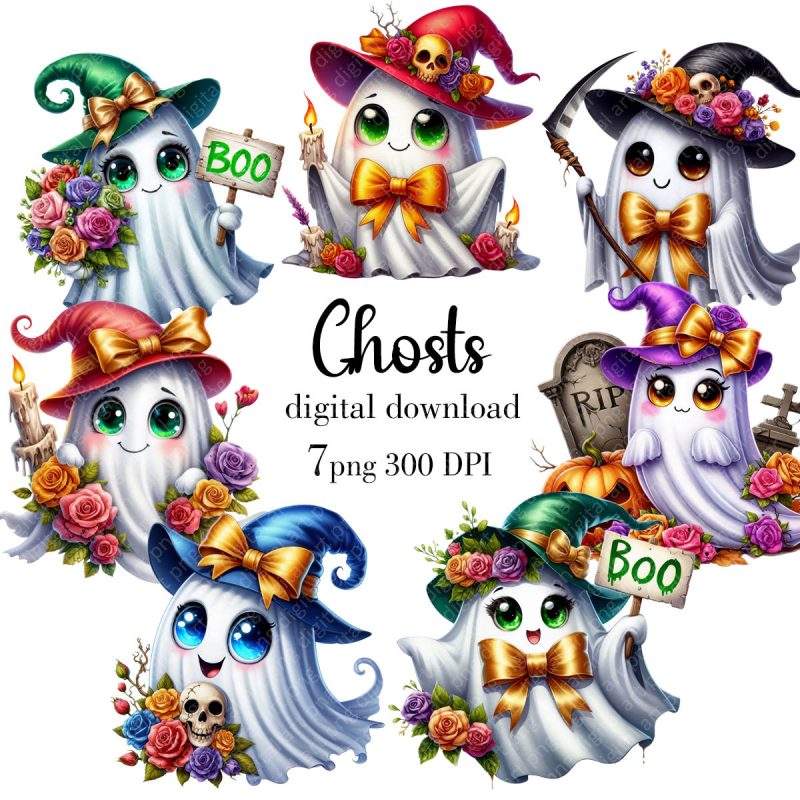 Kawaii Ghost print