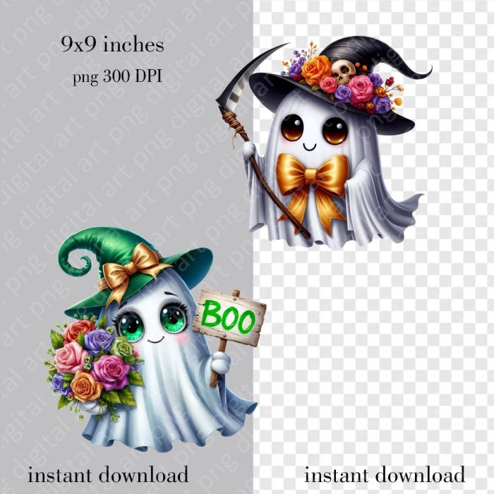 Kawaii Ghost print