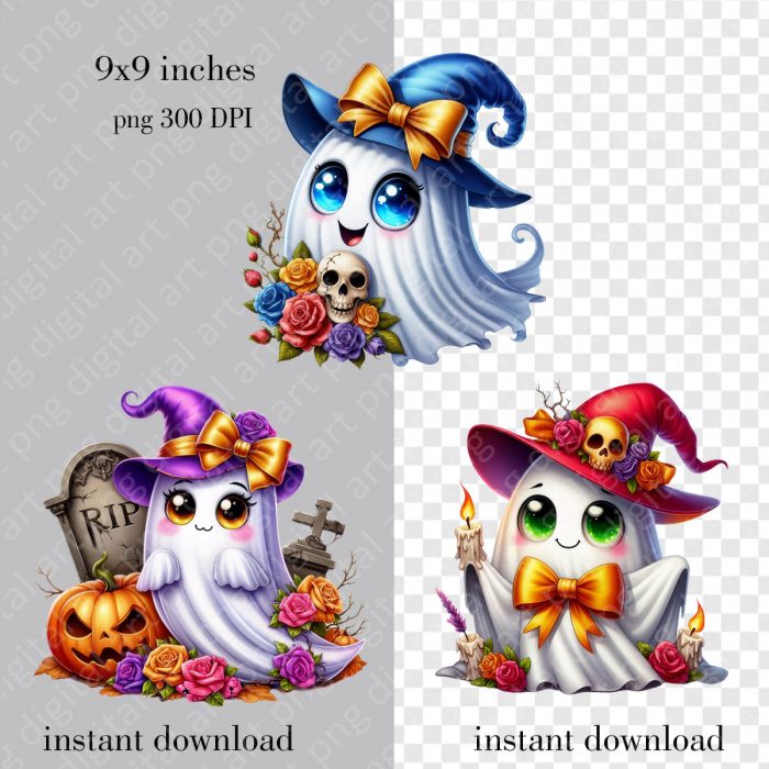 Kawaii Ghost print