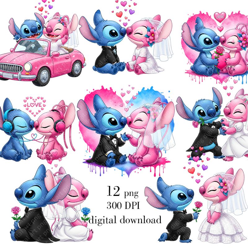 Stitch Wedding Clipart