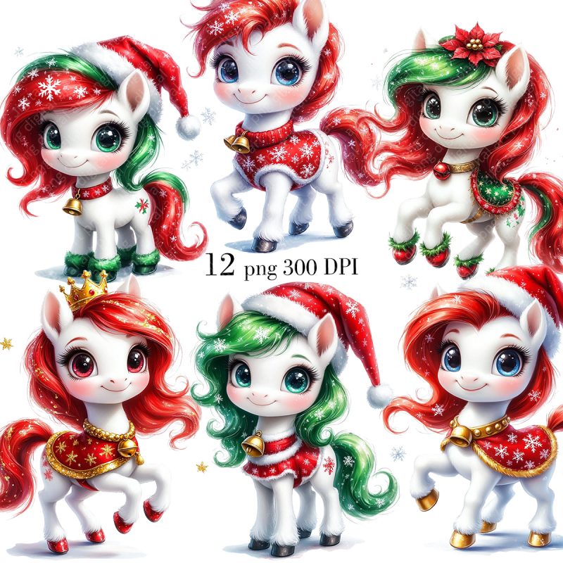 Christmas Pony Clipart