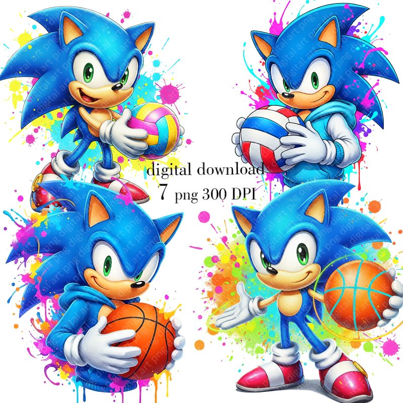 Sonic Basketball Clipart