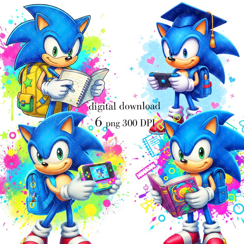 Back to School Sonic Clipart