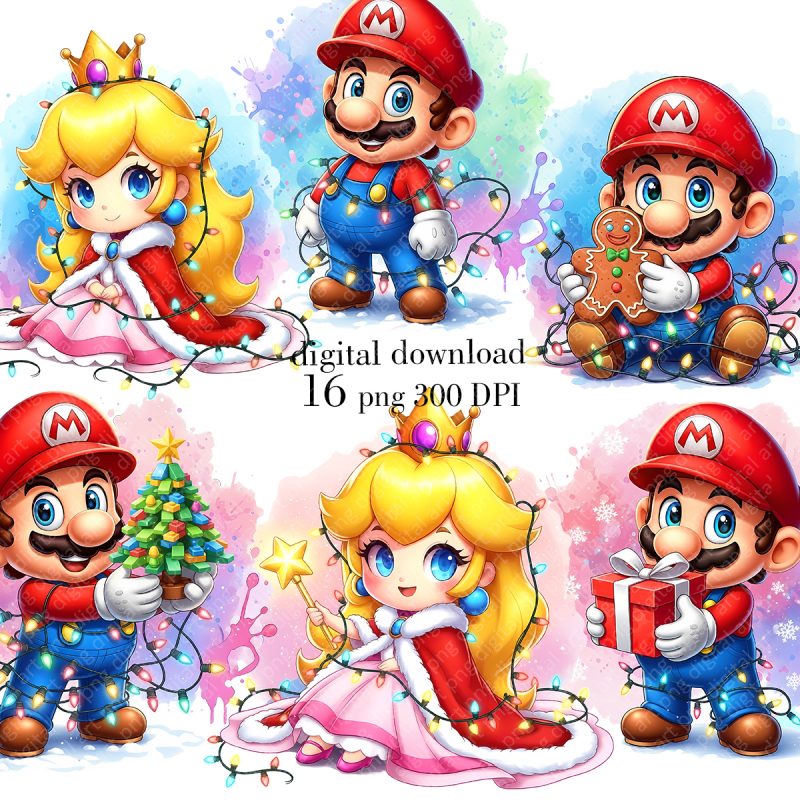 Christmas Mario Clip Art