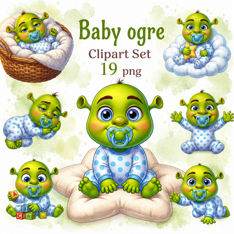 Baby Ogre Clipart